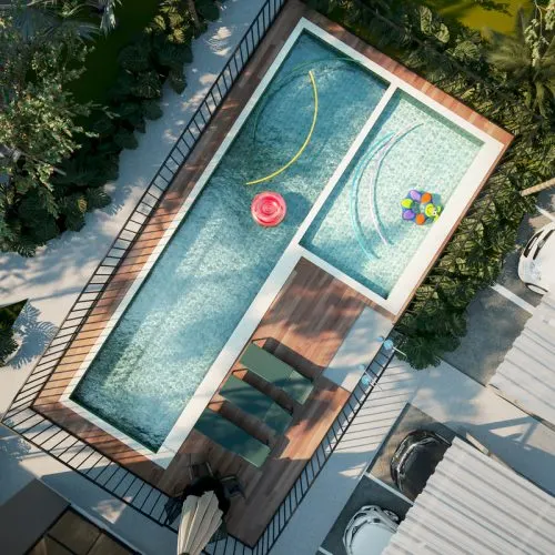 Piscinas climatizadas com deck
